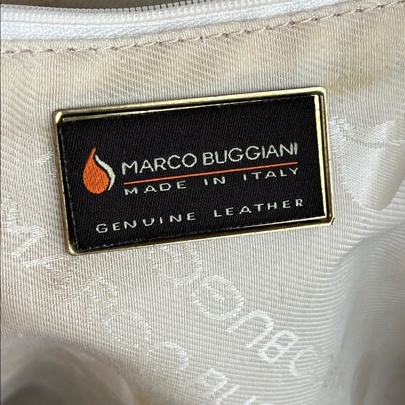 MARCO BUGGIANI CALF HAIR CROC EMBOSSED GENUINE LEATHER BOWLER BAG MADE IN ITALY - Picture 17 of 17